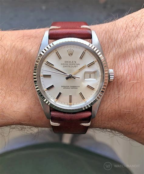 leather band for rolex datejust|Rolex Datejust 36mm leather strap.